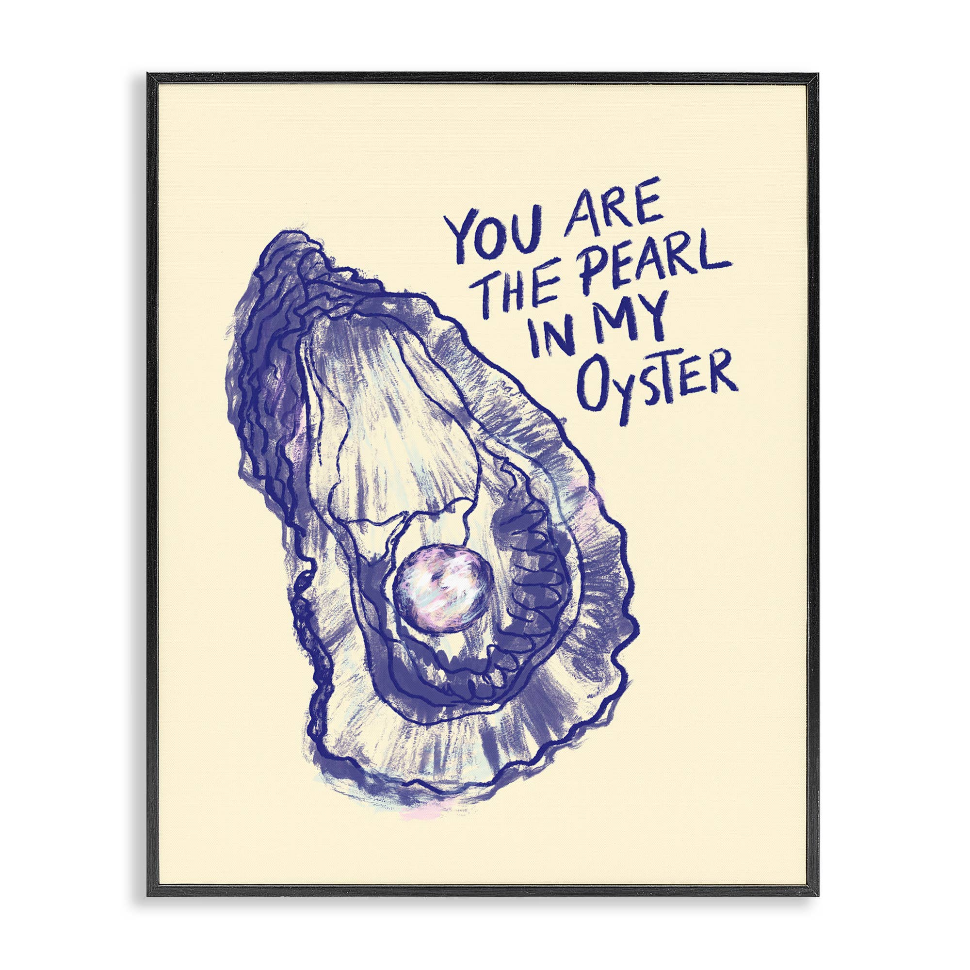 Stupell Industries - Venta al por mayor Cartel de pared - Arte de Pared enmarcado - Perla en mi Ostra0