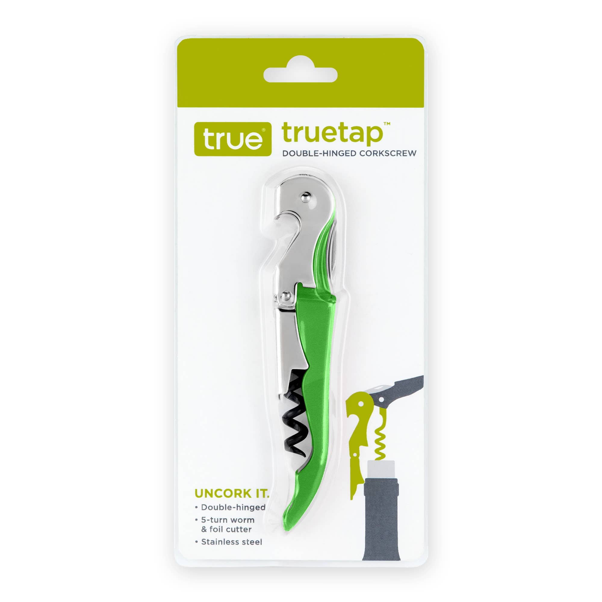 TRUE - Vente Ouvre-bouteille/tire-bouchon - Truetap Tire-bouchon à double charnière COULEURS ASSORTIES44