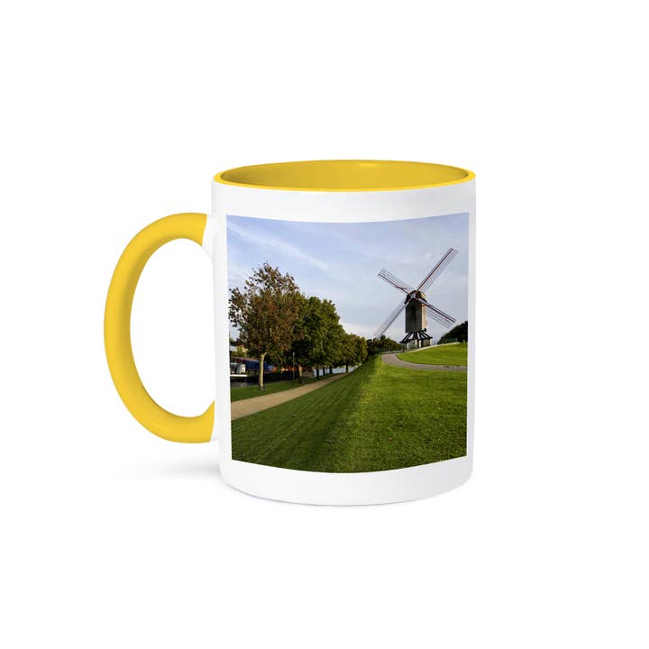 3dRose - Wholesale Coffee Mug - 3dRose, Belgium, Bruges, windmill and canal - EU04 WSU0051 - William Sutton, Mug