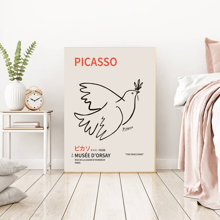 Kumo Art Prints - Wholesale Art Print - Picasso 'The Peace Dove' Line Drawing Art Print