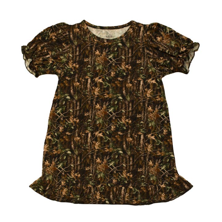 Oak Camo Play Dress for wholesale by Belle Cher