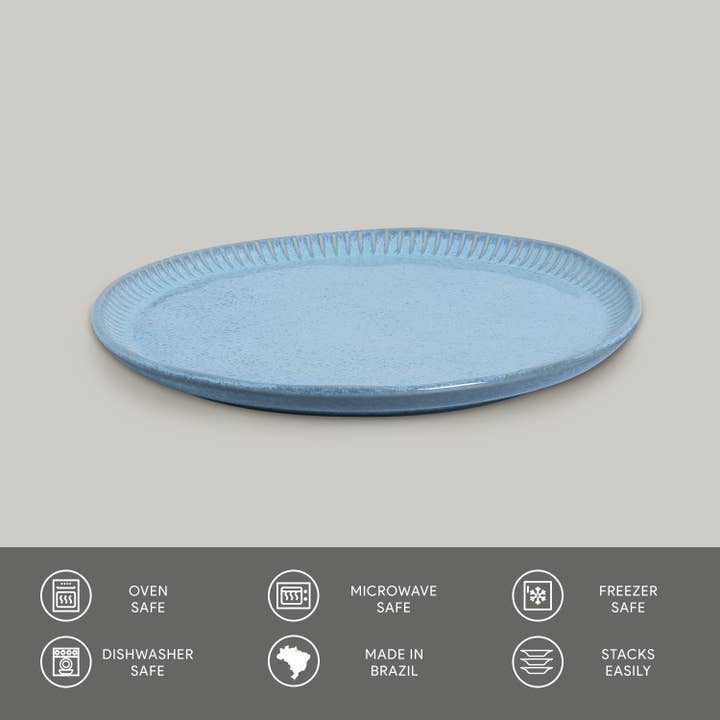 Porto Brasil - Wholesale Dinner Plate - Linhas Bio Stoneware Breeze Dinner Plate, 10.8"3