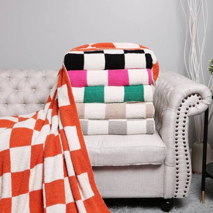 Checkered Print Blankets  for wholesale by Queens Designs