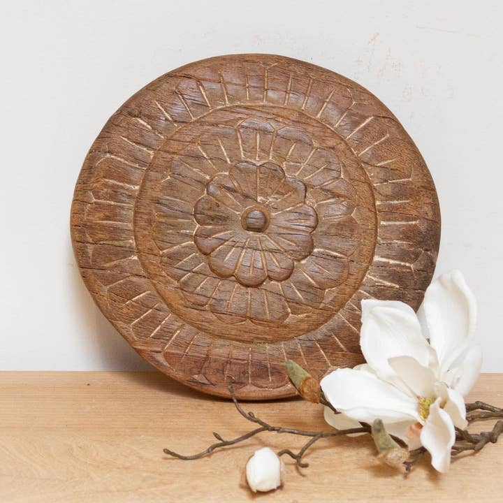 De-cor - Wholesale Decorative plate/dish/bowl - Vintage Carved Chapati Plate0