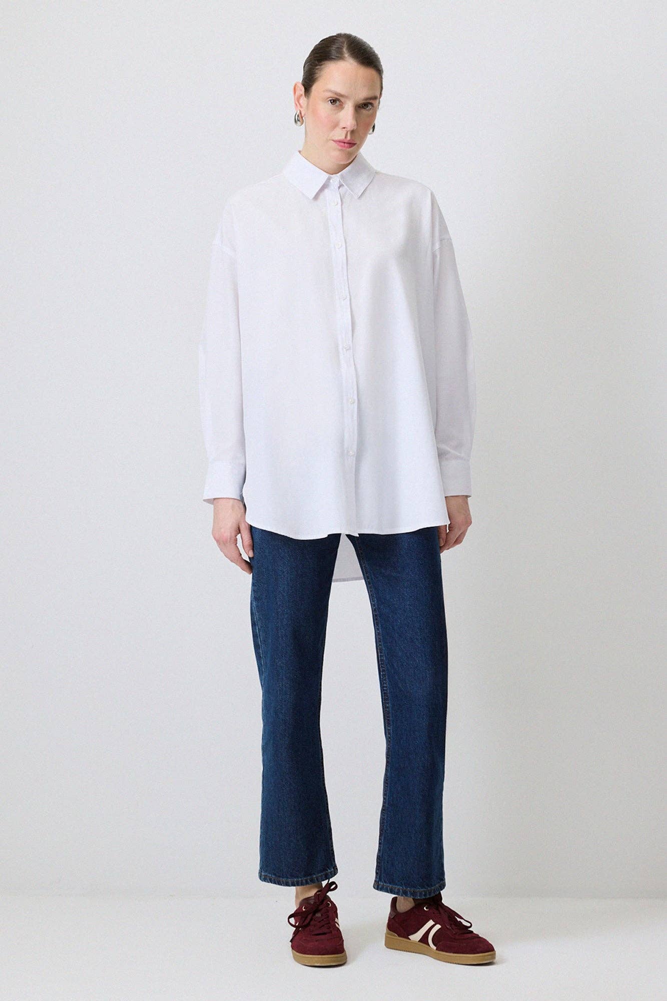 Beyaz RELAXED FIT POPLIN SHIRT for wholesale on Faire1
