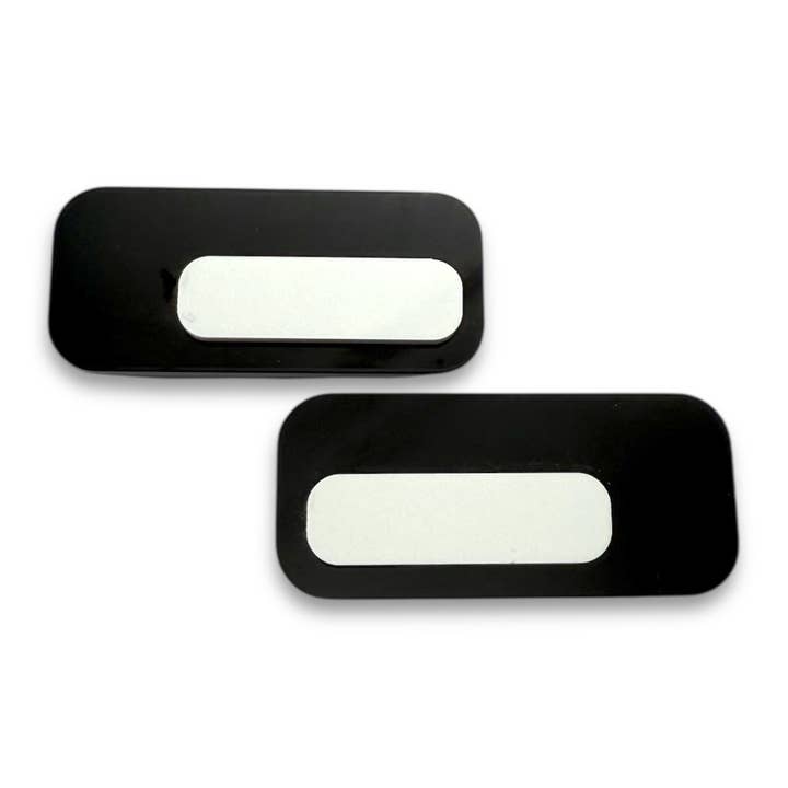 Funk Da Queen - Wholesale Stud/Post Earrings - Duo Drops – Plexiglass earrings with double-layered design and curved edges3