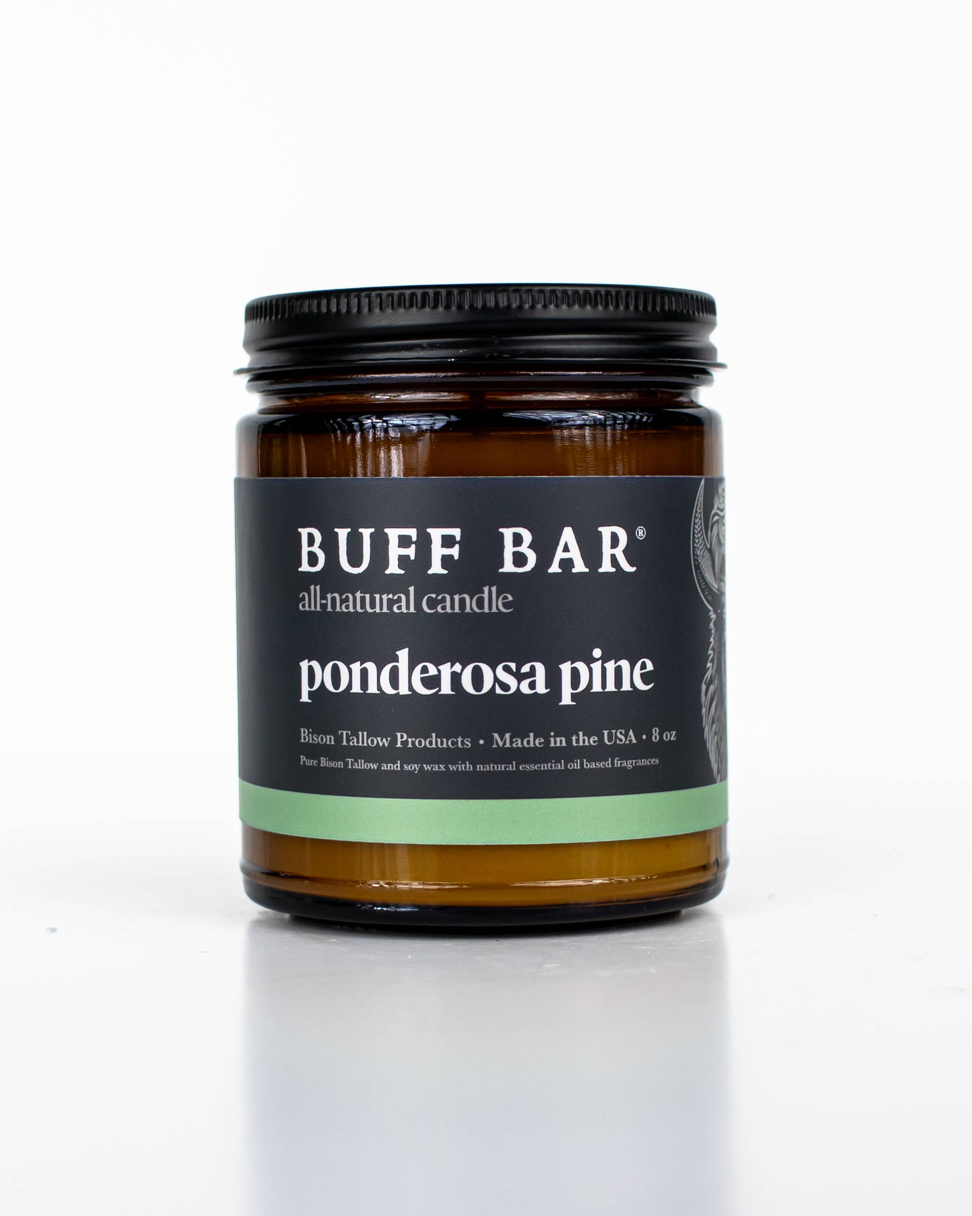 Big Crazy Buffalo – wholesale Burkljus – Ponderosa Pine Bison Talgljus - 8oz