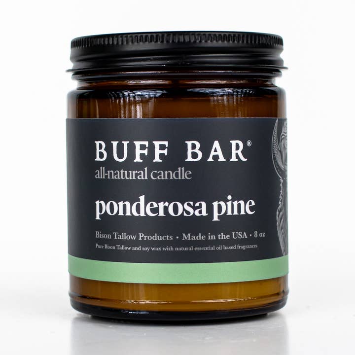 Big Crazy Buffalo – wholesale Burkljus – Ponderosa Pine Bison Talgljus - 8oz0