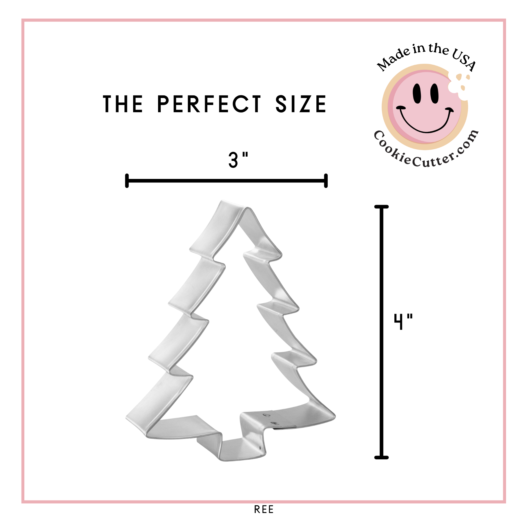 CookieCutter.com – wholesale Kakskärare – Pepparkaksform Julgran 3,75 tum B12663