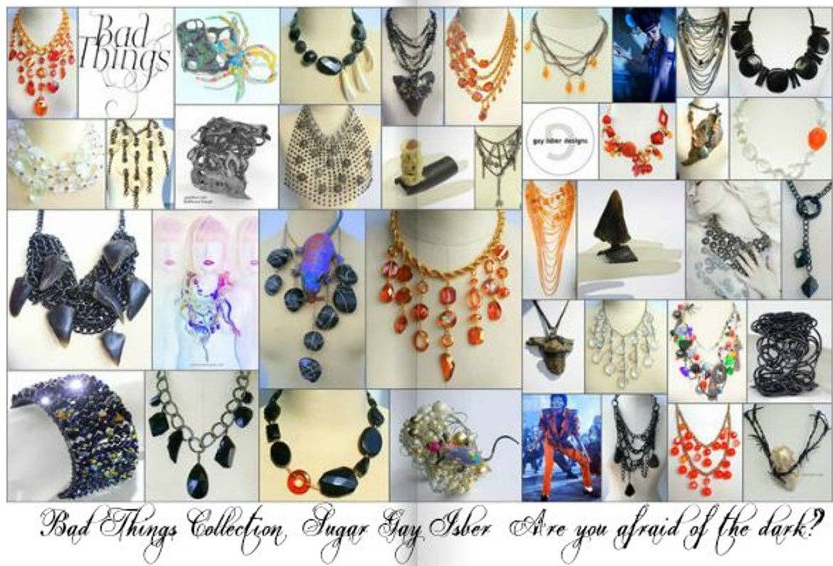 Gay Isber Designs - Wholesale Pendant/Charm Necklace - Spooky Skull Necklace Handmade Halloween Jewelry by Sugar Gay Isber – One-of-a-Kind, Ready to Ship! 22 inch black chain Unisex9