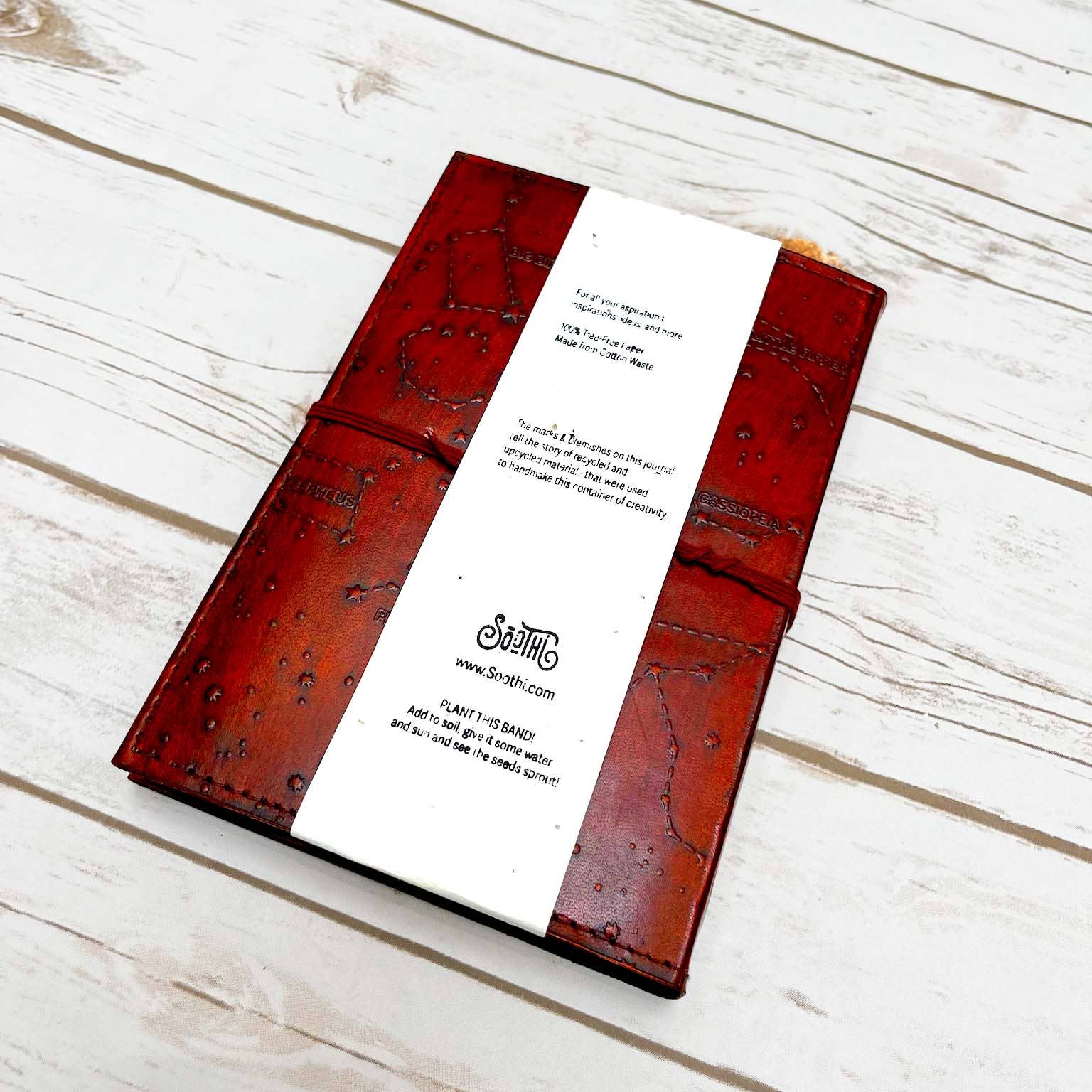 Brown Earth Element Refillable Stone Leather Journal for wholesale on Faire5