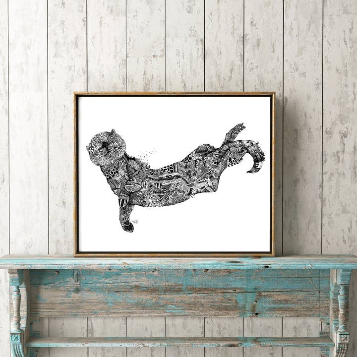 Doodle Otter - Impresión artística para venta al por mayor de FJ Creations