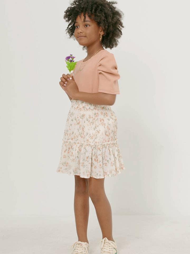 Hayden LA - Wholesale Knit Top - Kids - Girls Ribbed Pleated Shoulder Puff Sleeve Top11