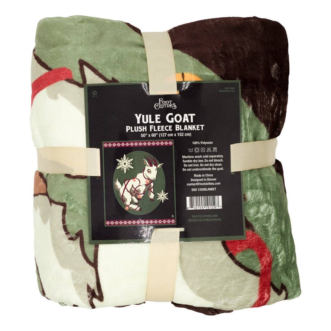 FootClothes LLC - Wholesale Throw Blanket - LIMITED Yule Goat Plush Blanket1