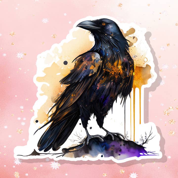 Black Crow Strong vinylsticker Metafysische intentie voor wholesale door London Luxury Candles