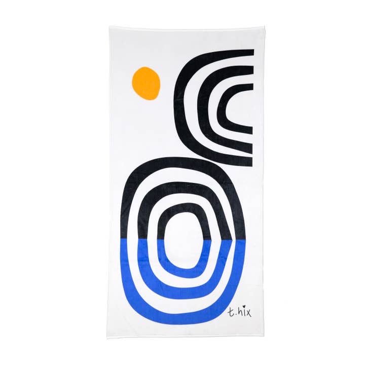 Sun Daze Printed Beach Towel for wholesale by T. Hix Art