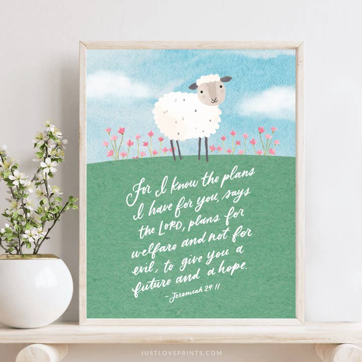 For I Know The Plans I Have For You 8x10 Print for wholesale by Just Love Prints - Catholic Stickers & Gifts