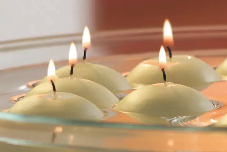 BOLSIUS - Wholesale Novelty candle - Large 3 Inch Floating Candle Set of 12- Unscented - Ivory1