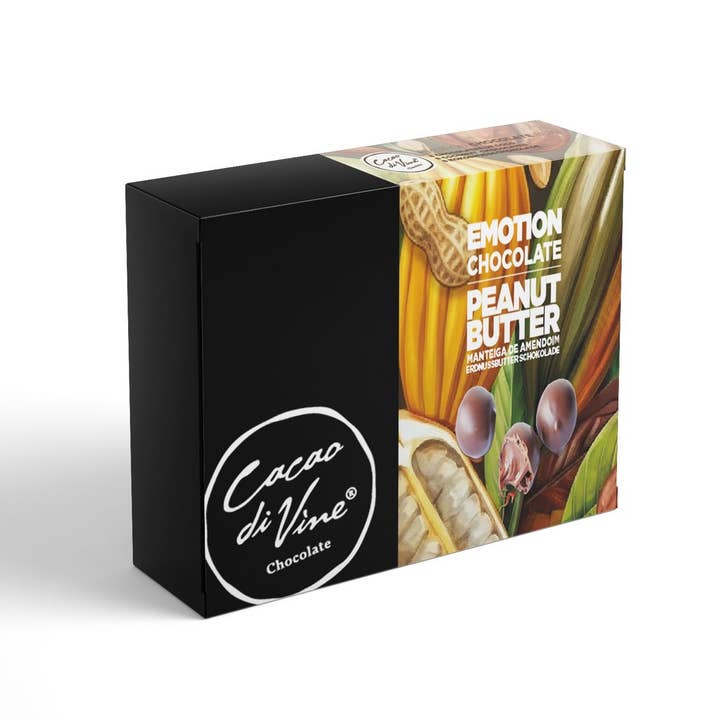 Emotion Box 8 - Cioccolatini al burro di arachidi 110g per la vendita all'ingrosso da parte di Cacao di Vine Chocolate