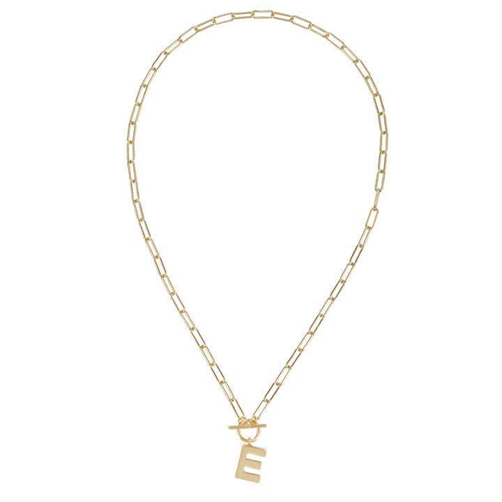 Toggle Initial Necklace in Gold for wholesale on Faire2