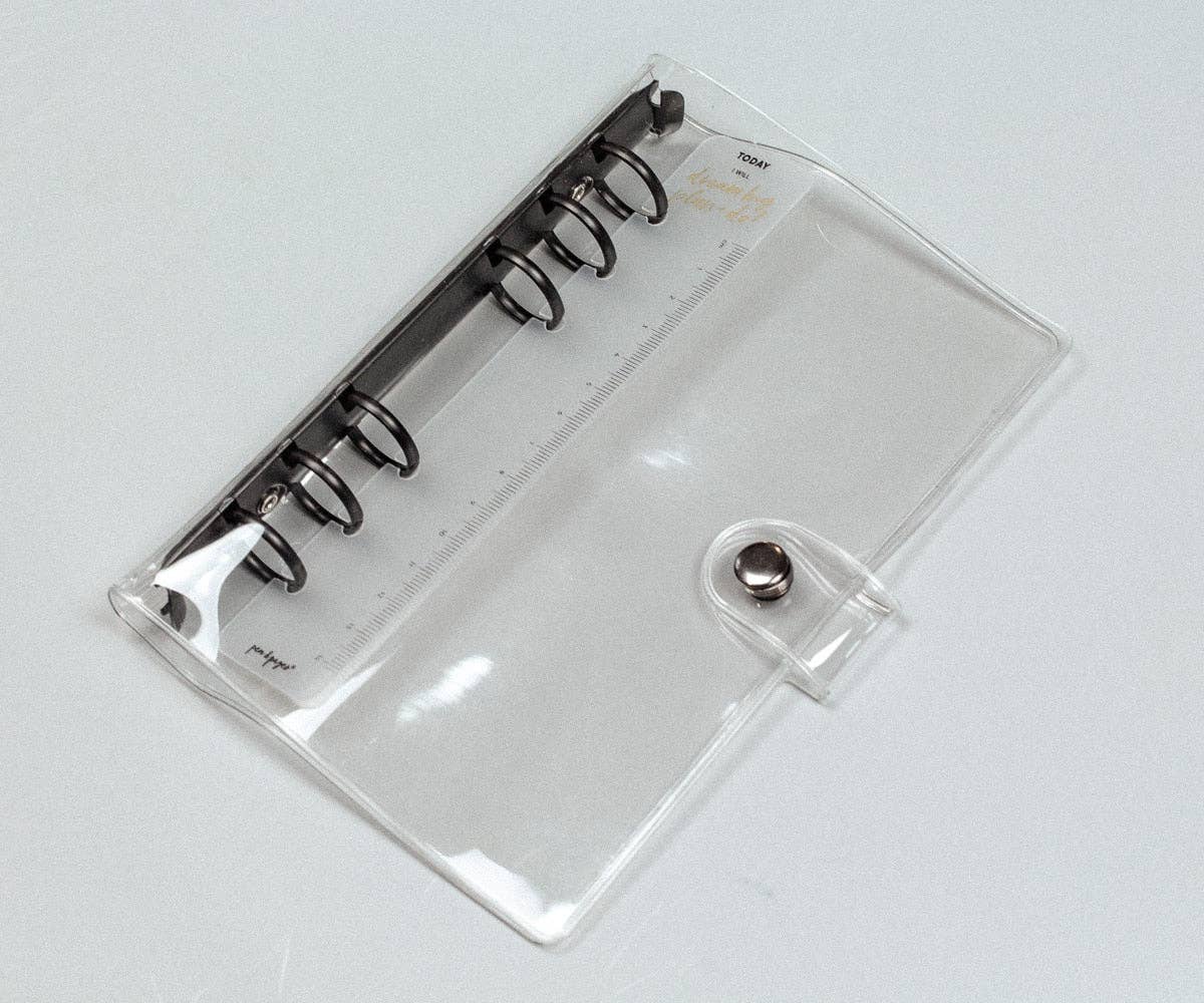 pen & pages - Wholesale Planner - “Clear Black” ringplanner met Today marker - Persoonlijk - 9,5 x 17,1 cm0