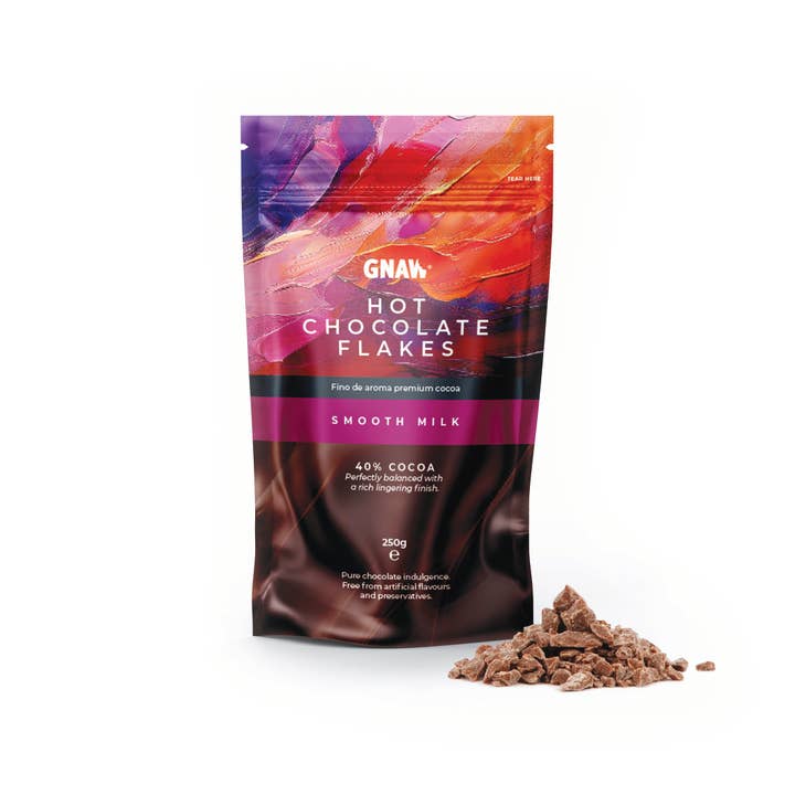 Milk Hot Chocolate Flakes for wholesale by GNAW Chocolate