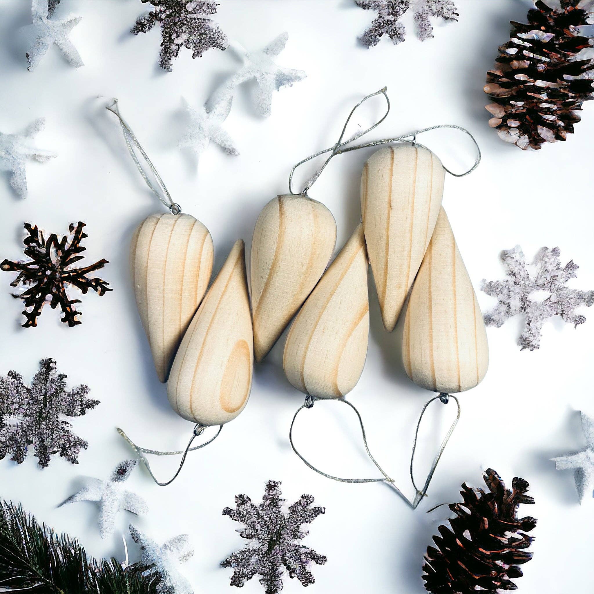 The African Home Goods - Vendita all'ingrosso Set di decorazioni  - Ornamenti tradizionali in legno intagliato, decorazioni o decorazioni festive, naturali13