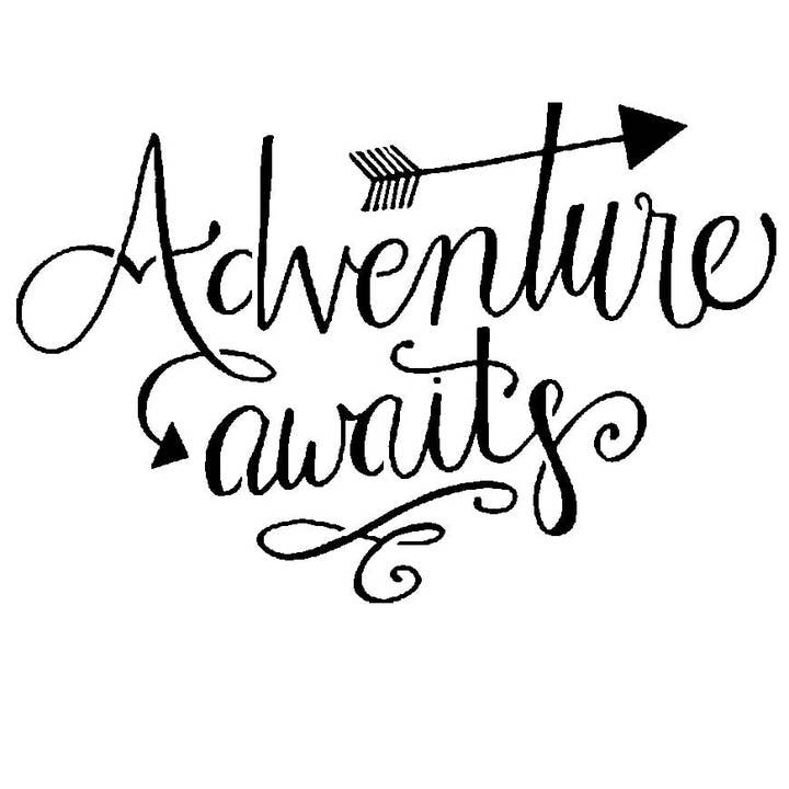 Adventure Awaits - 10 Mil Clear Mylar - Reusable Stencil Pattern for wholesale by GoStencil