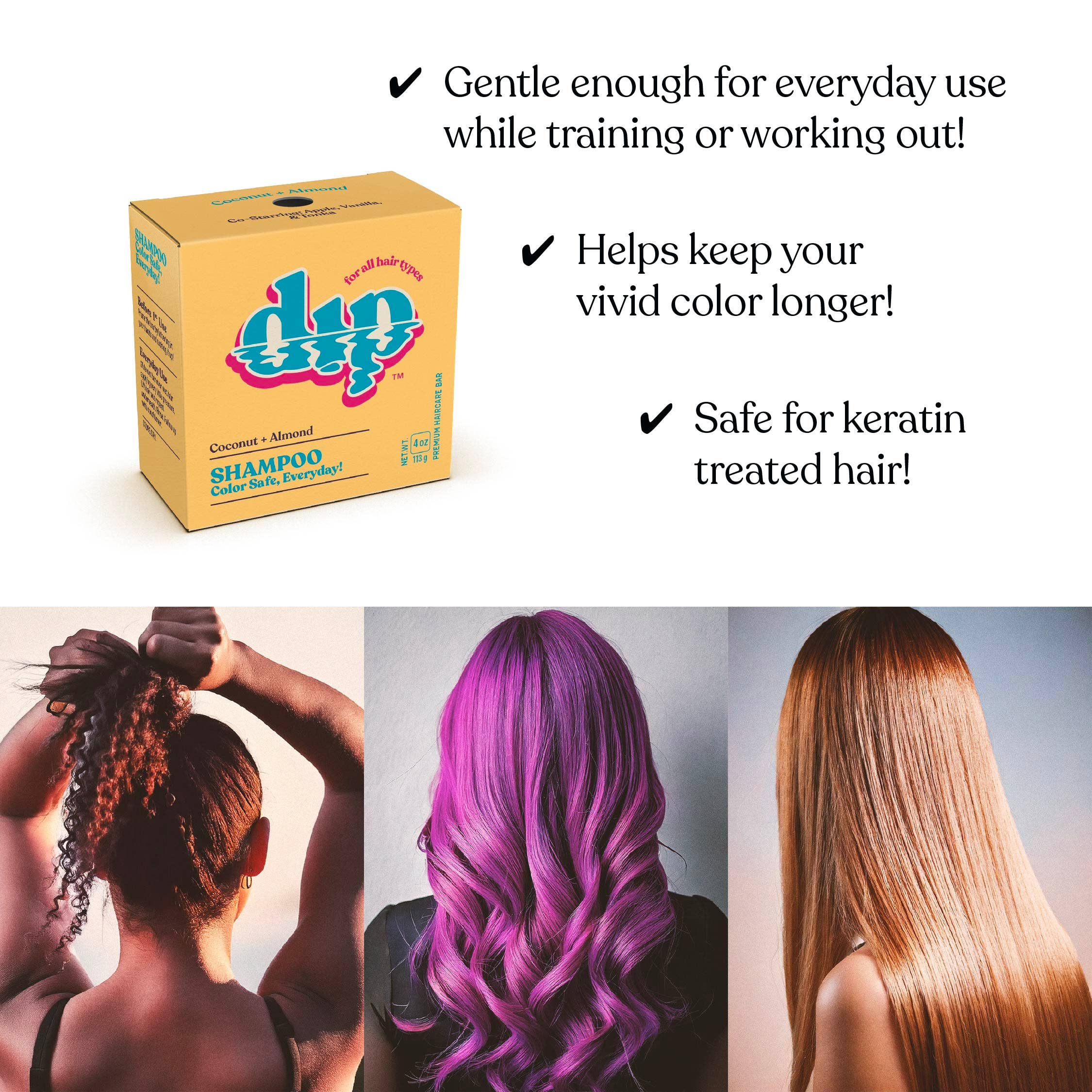 Dip - Wholesale Shampoo Puck/Solid Shampoo - Dip Shampoo Bar: Color Safe, Everyday - Coconut & Almond3