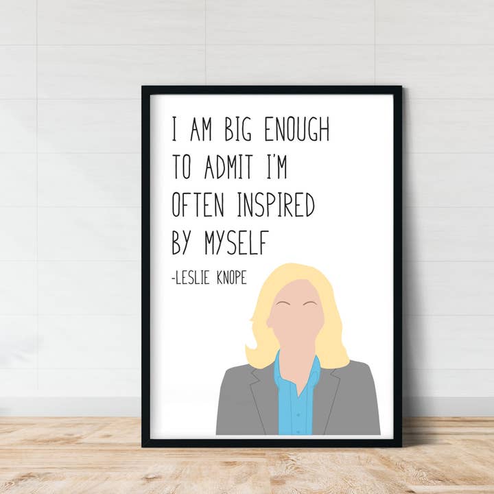 Leslie Knope " Inspired by " Print | Parks and Rec for wholesale by Callisto Design House