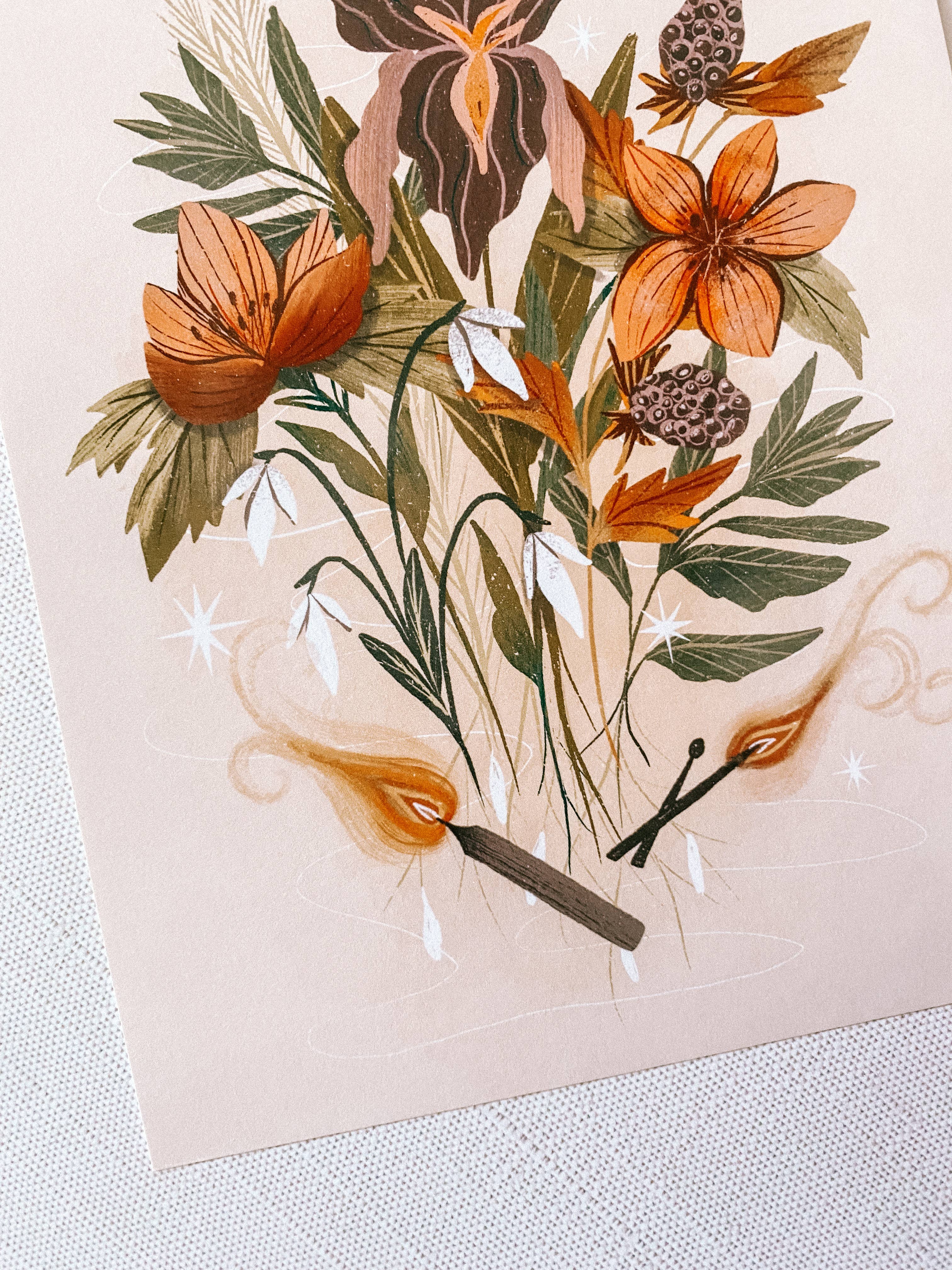 Lantern Print Co. - Wholesale Art Print - Art Print: Witch's Bouquet; 5x7, 8x10, 4x64