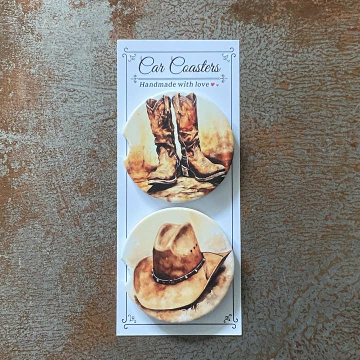 Western Car Coaster voor wholesale door Cut-n-rust LLC