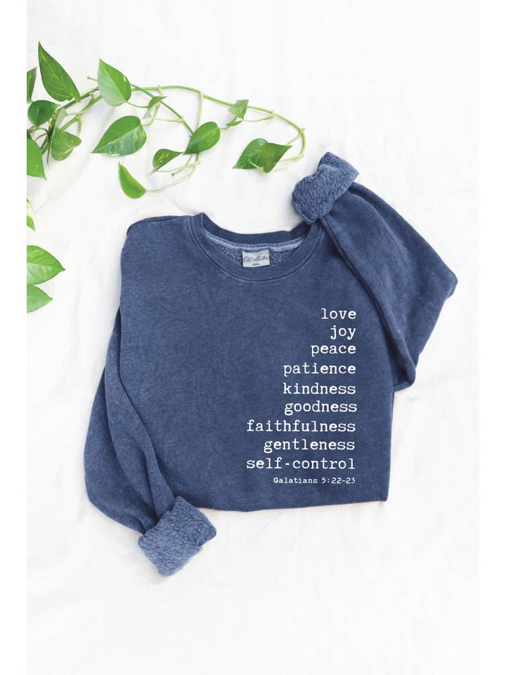 OAT COLLECTIVE - Wholesale Graphic Sweatshirt - Women's - THE FRUIT OF THE SPIRIT Mineral Graphic Sweatshirt
