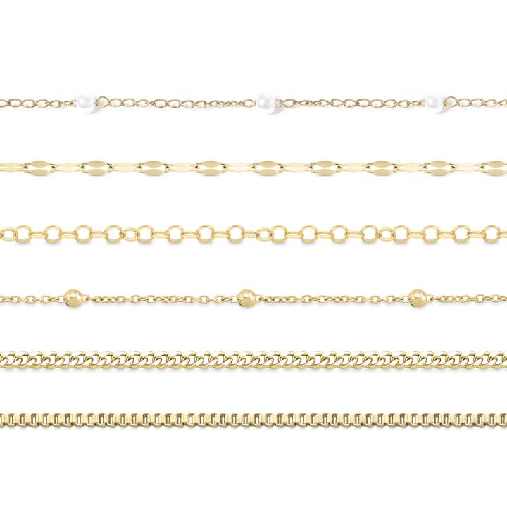 Permanent Jewelry Chain Kit - 18K Gold PVD Stainless Steel for wholesale by WJW