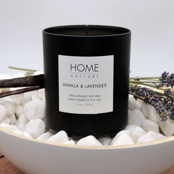 Home Culture - Wholesale Jar/Filled Candle - Vanilla & Lavender Soy Candle2