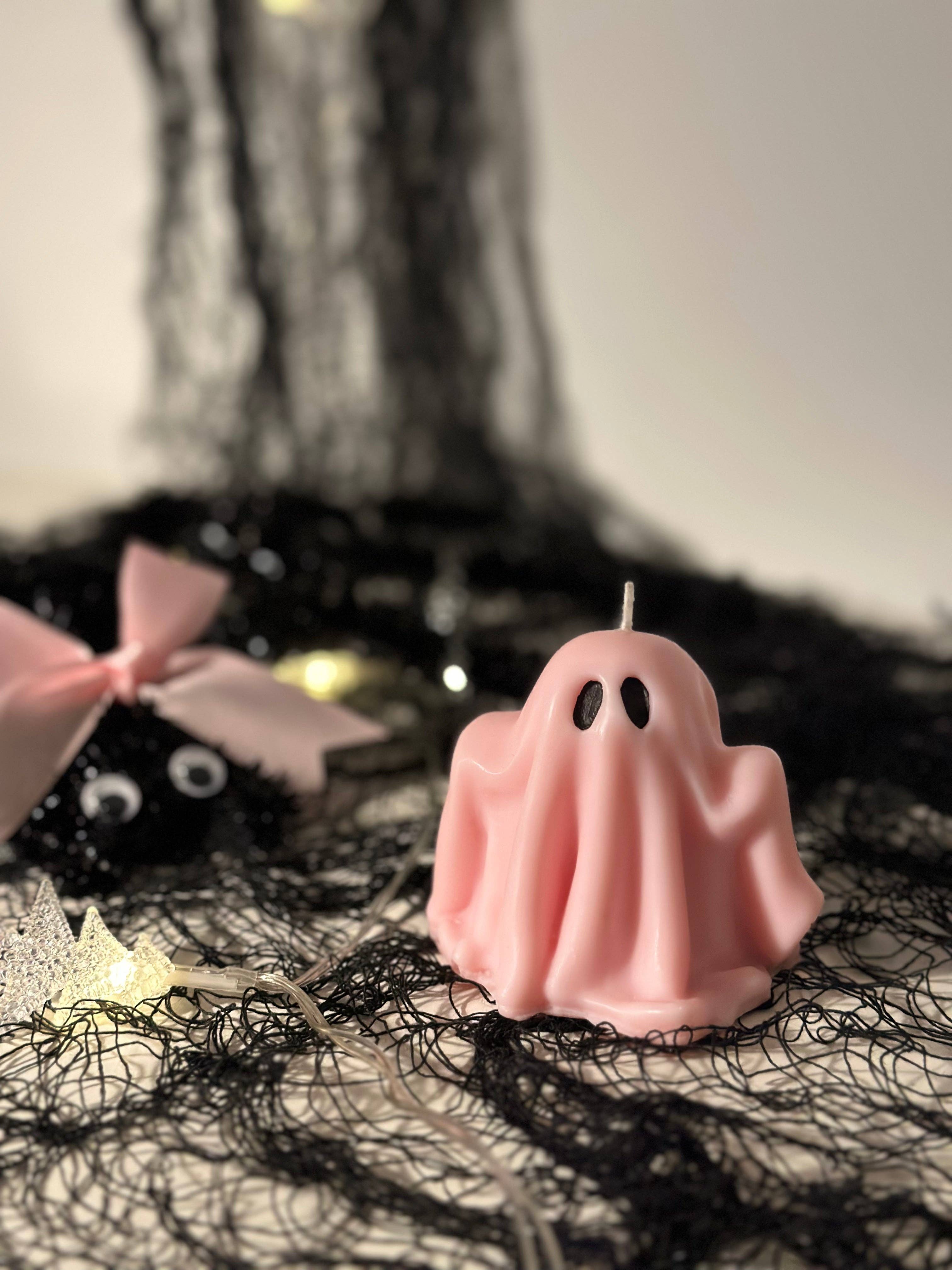Sugar Candle - Vente Bougies piliers - Bougie Fantôme d'Halloween – bougie d'Halloween effrayante & cadeau pour toute occasion4