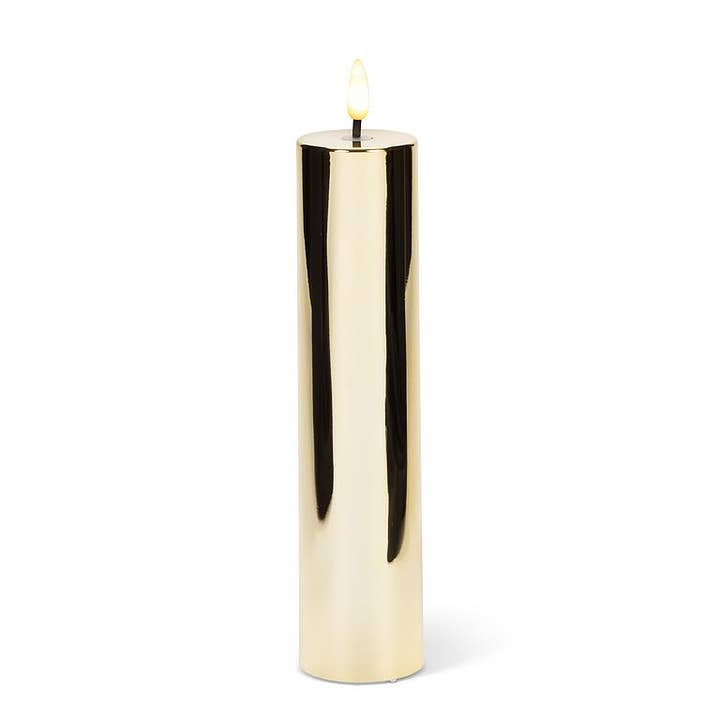 Large Metallic LED Pillar-Gold-2x8"H for wholesale by Abbott