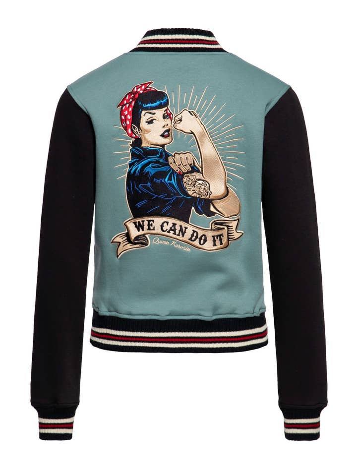 Btex Fashion GmbH / KING KEROSIN – Großhandel Jacke – Damen – College Jacke «We Can Do It»
