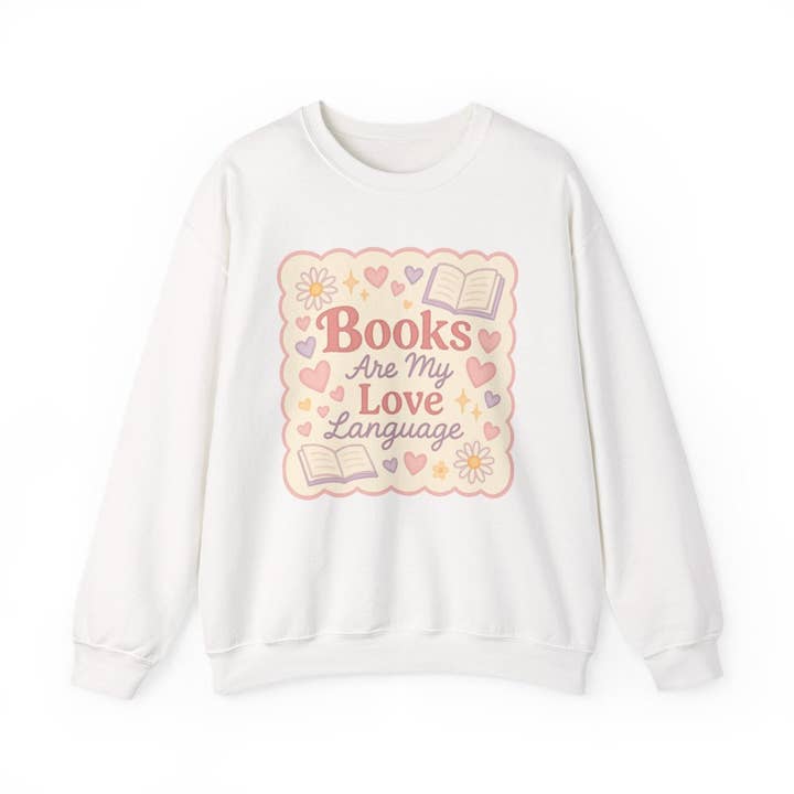 MagicMerchEmporium - Wholesale Graphic Sweatshirt - Women's - Books Are My Love Language Sweatshirt