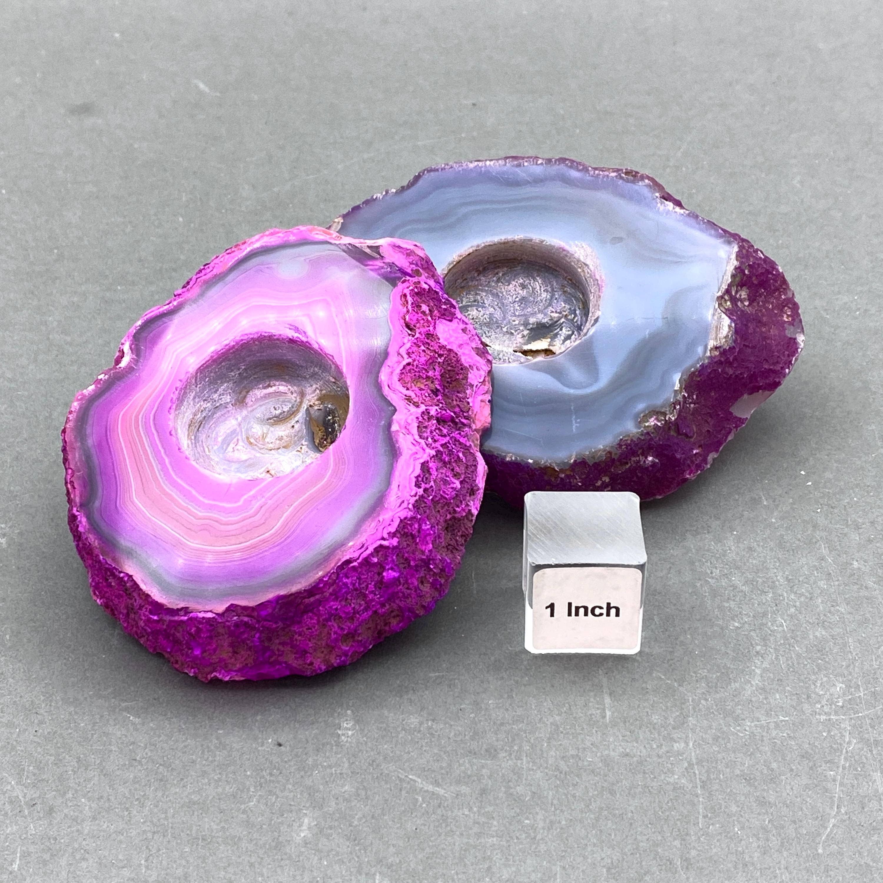 Crystal River Gems LLC - Wholesale Candle Holder - Agate Assorted Color Small Slab Tea Light Candle Holder1