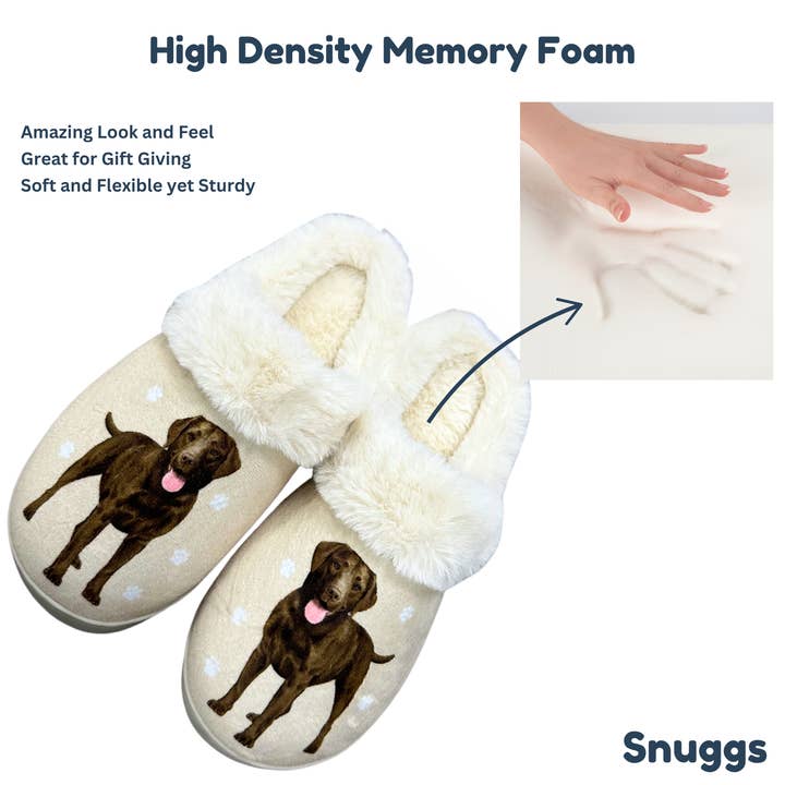 E&S Pets – wholesale Slippers – Unisex – Labrador Chocolate Snuggs Slipper - Comfy - Pet lovers