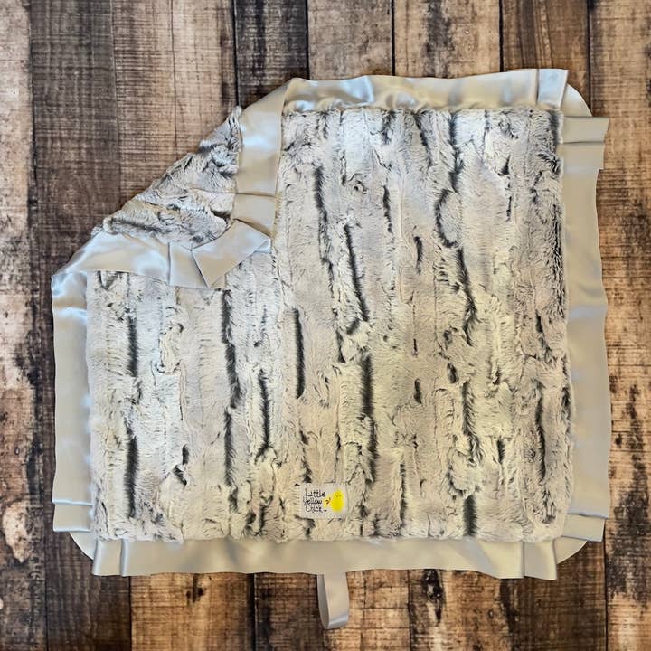 Manx Luxurious Embossed Gray Security Blanket for wholesale by Little Yellow Chick