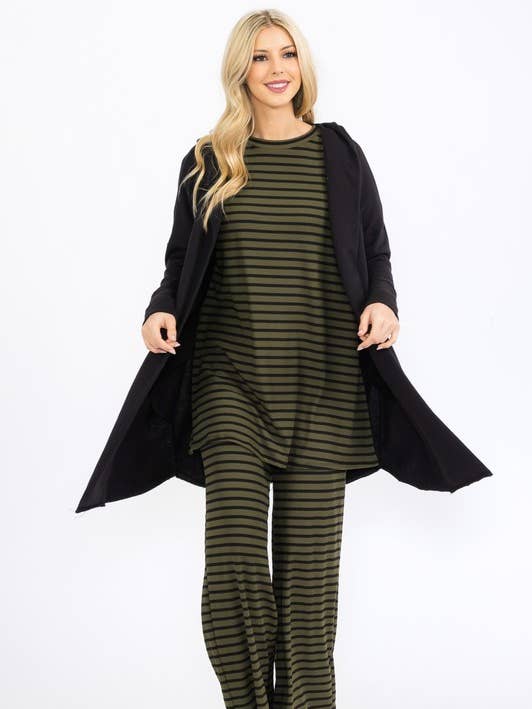 sts1112st RIPPENSTREIFEN TUNIKA-OBERTEIL & HOSE SET für den Großhandel von STYLIVE