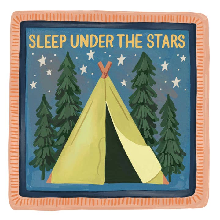 Sleep Under The Stars Decal Sticker for wholesale by 1canoe2 | One Canoe Two Paper Co.