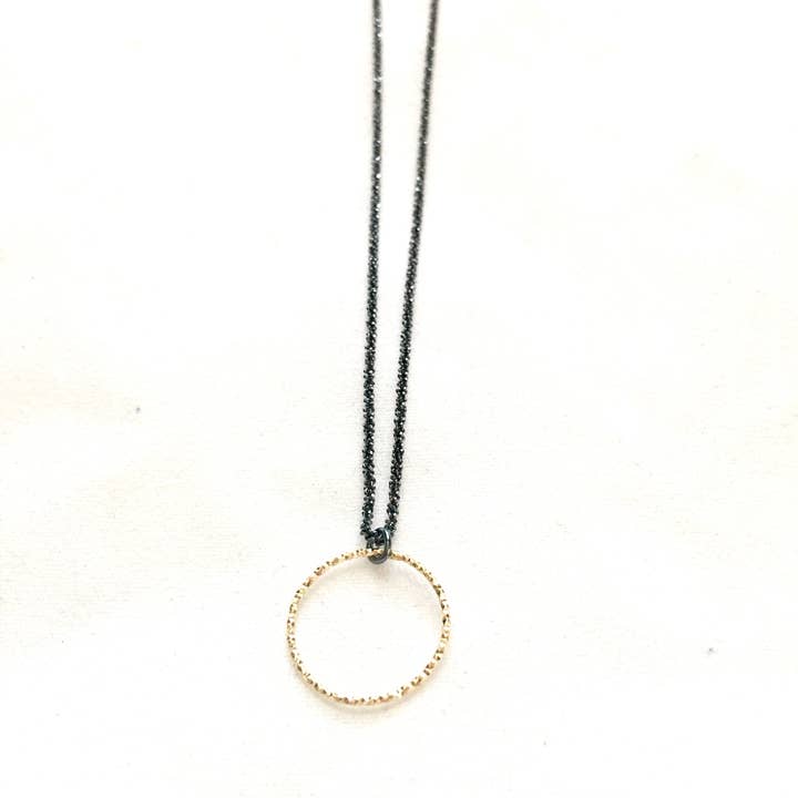 LJ Sonder - Wholesale Pendant/Charm Necklace - Margo-L - sterling silver necklace with laser cut circle