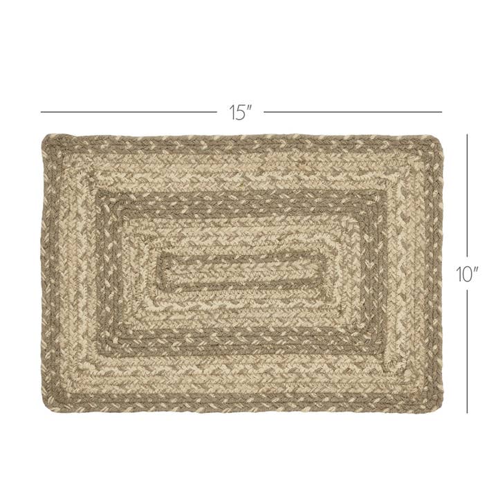 VHC Brands - Vente Sets de table - Napperon Cobblestone Jute Rect 10x15