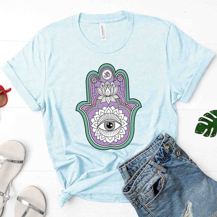 Hamsa Graphic Tee for wholesale by Superr Sunday