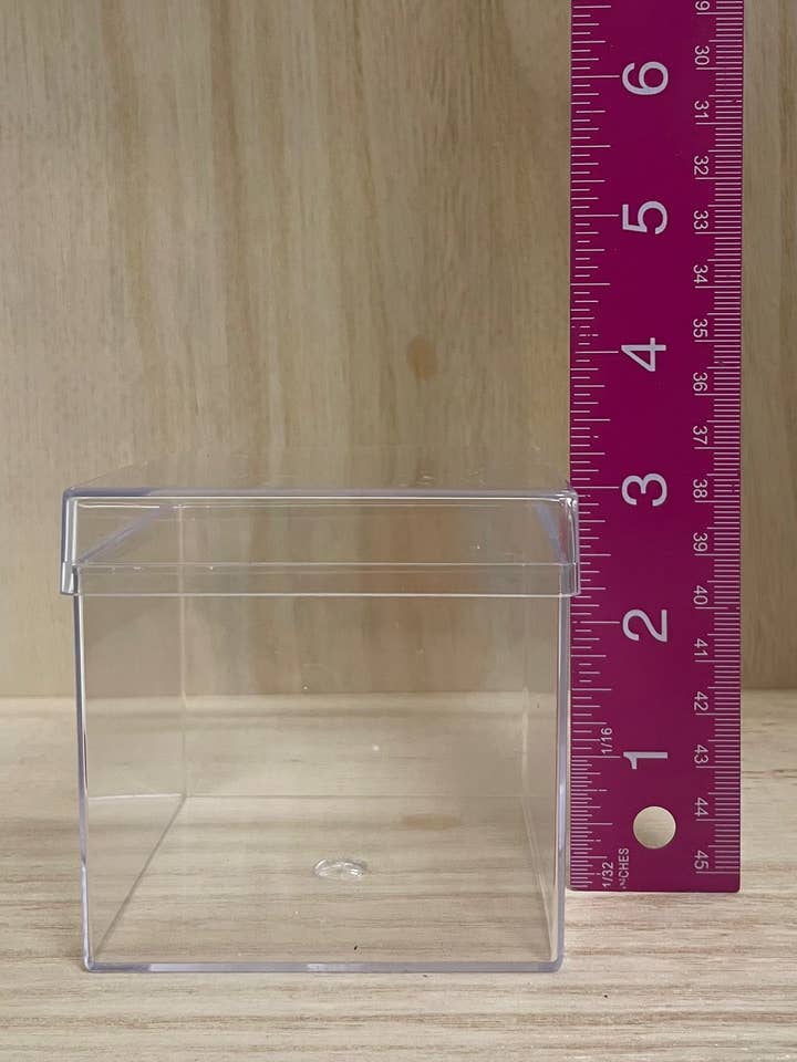 Clear Acrylic Box Set of 24 EMPTY Candy Container Party for wholesale by Kara Chocolates