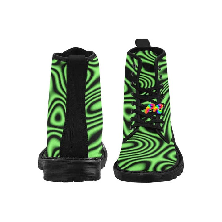 Blanco Botas rave de lona con cordones Lime Chaos para hombre de venta al por mayor en Faire1