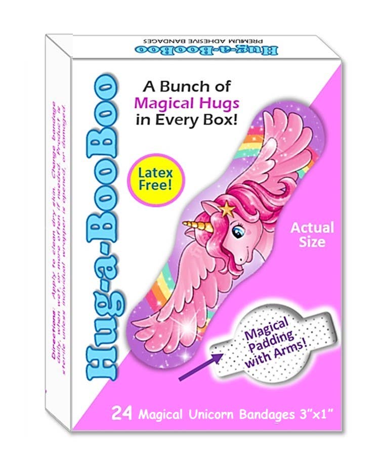Hug-a-BooBoo - Wholesale Bandaids/Bandages - Kids & Baby - Magical Unicorns Premium Adhesive Bandages - 24ct Box 1